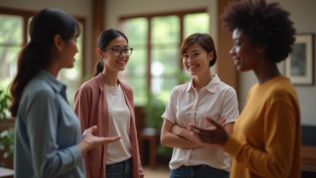 Group of diverse colleagues collaborating with mutual respect and open communication in professional environment