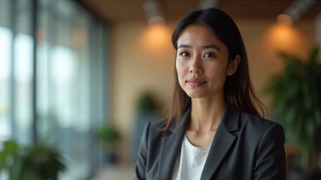 Professional woman in office setting listening attentively to colleague, focused expression showing genuine engagement and understanding