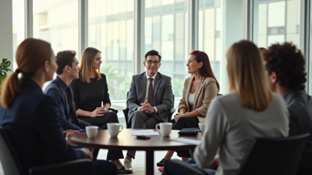 Group of adults participating in emotional intelligence workshop session